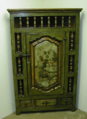 Peruvian corner armoire