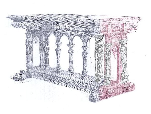 Renaissance Dining Table drawing