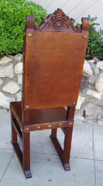 Spanish Friar Leather Side Chair