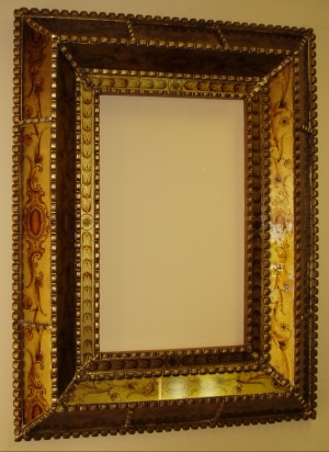 reverse painted glass mirrors, Cuzco style mirror
