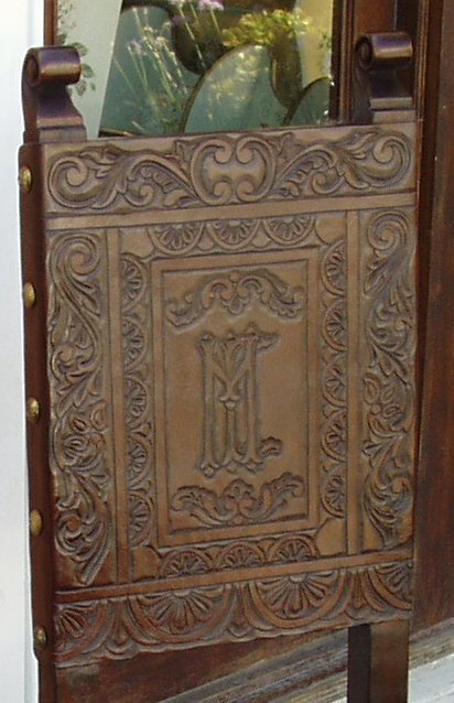 Hand Tooled Leather Chair
