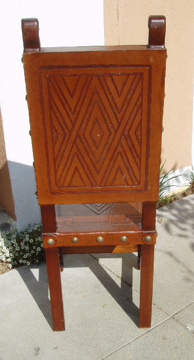 Nazca leather side chair