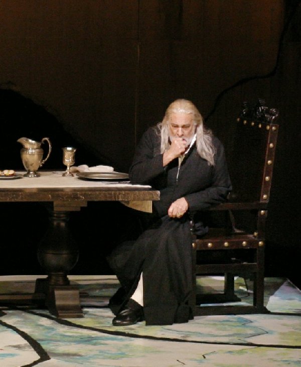 Placido Domingo onstage in Spanish Renaissance Armchair