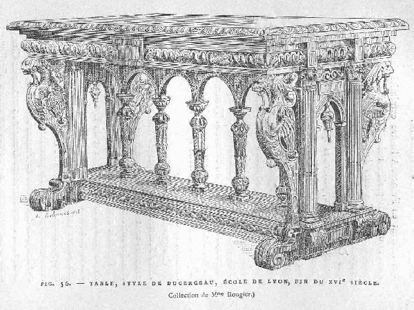 Renaissance Dining Table drawing c. 1600